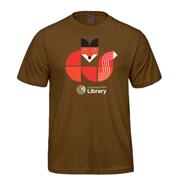 Version 1 - ADULT Fox Tangram Cotton T-Shirt Thumbnail