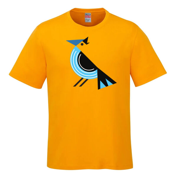 Version 2 - ADULT Blue Jay Tangram Cotton T-Shirt Thumbnail