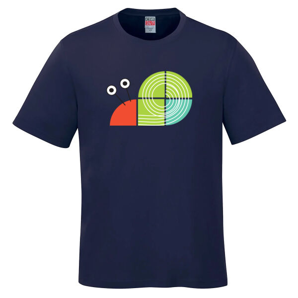 Version 2 - ADULT Snail Tangram Cotton T-Shirt Thumbnail