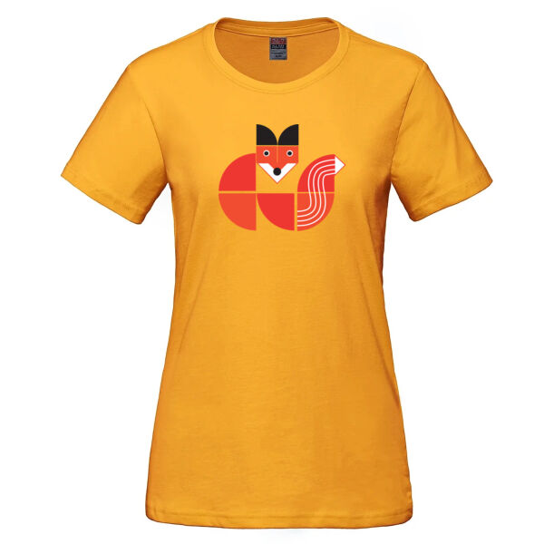 Version 2 - LADIES Fox Tangram Cotton T-Shirt Thumbnail